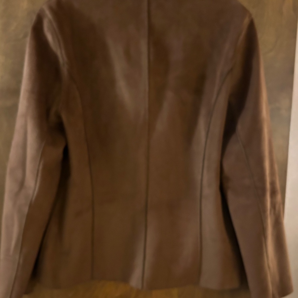 Faux Suede Brown Jacket, Size 12, New without tags - Picture 2 of 8